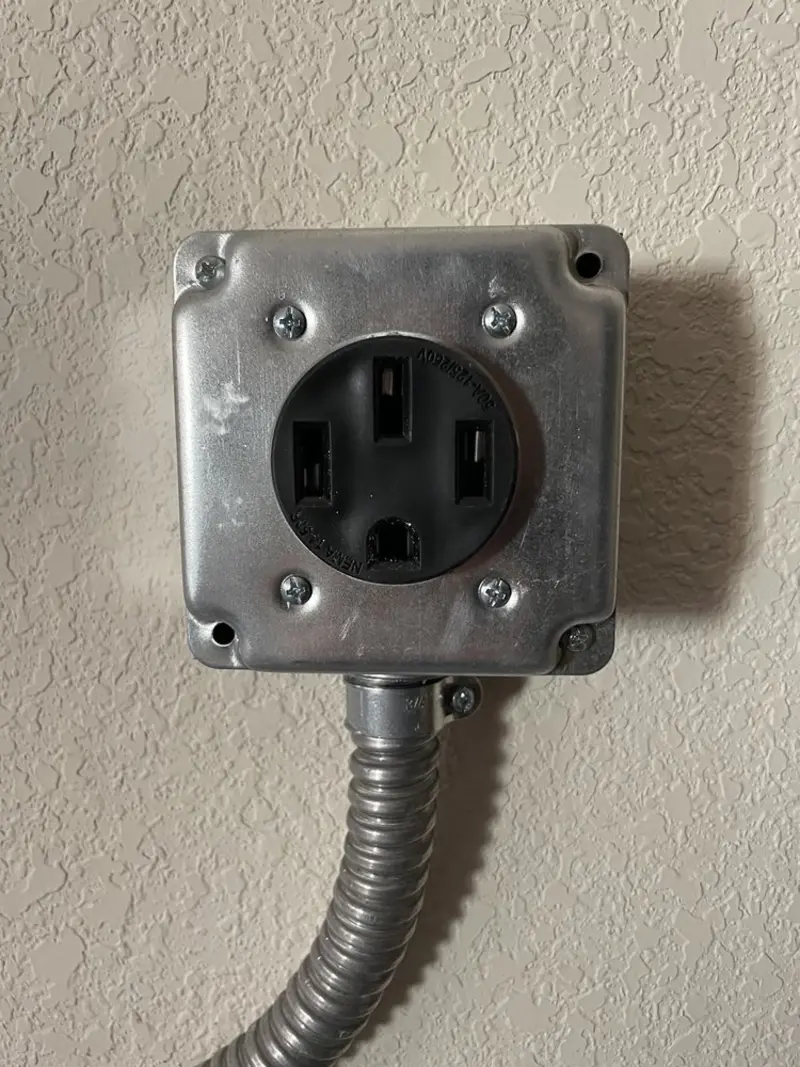 NEMA 14-50 outlet installed for Electrical Panel Upgrade in Hartland